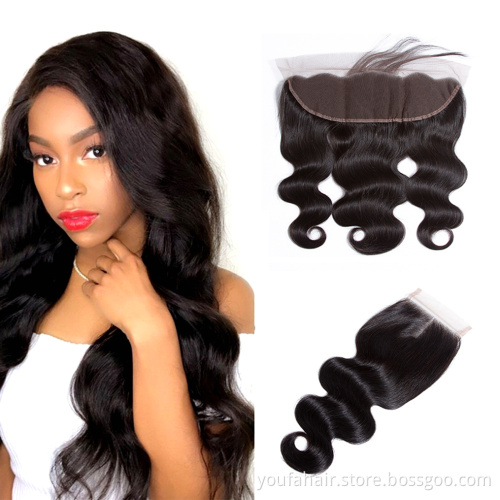 Wholesale 12A Virgin Human Hair Raw Cuticle Aligned Hair Mink Remy Brazilian Hair 3 Bundles With HD Lace Frontal Closure Vendor